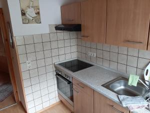 Kuchyň nebo kuchyňský kout v ubytování Gästehaus Rüger