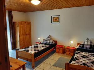 Postel nebo postele na pokoji v ubytování Gästehaus Rüger