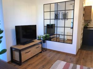 Televízia a/alebo spoločenská miestnosť v ubytovaní Apartament Dolce Vita Kościelisko Resort