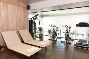 Fitness centrum a/nebo fitness zařízení v ubytování Hotel Crans Montana