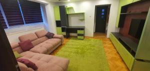 皮特什蒂Modern的配有沙发和平板电视的客厅