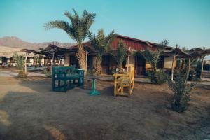 a building with a playground in front of a palm tree at Sayadeen Village - Red Sea Riviera in Nuweiba