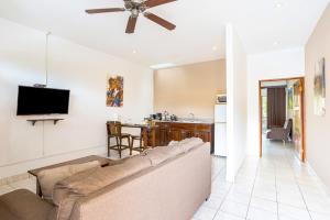A television and/or entertainment centre at Downtown Suites