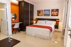 Cama ou camas em um quarto em Hotel Dalai
