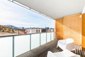 Balkón alebo terasa v ubytovaní Terrazza su Sestriere Lux