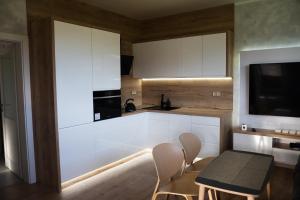 Kuchyň nebo kuchyňský kout v ubytování Ubytování v Beskydech - Apartmán Kája