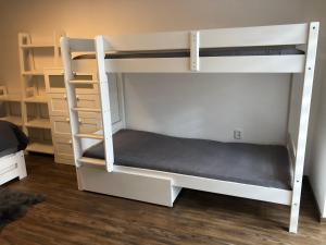 Двухъярусная кровать или двухъярусные кровати в номере SKY one & two