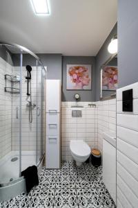 Koupelna v ubytování Art Apartament Ustrzyki Dolne
