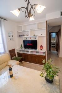 Televízia a/alebo spoločenská miestnosť v ubytovaní Luxury Ronda Center