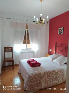 Voodi või voodid majutusasutuse Casa rural el cerrete toas
