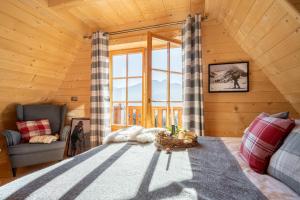 Postel nebo postele na pokoji v ubytování Domek Czajki View
