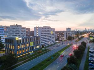 Výhľad na mesto Varšava alebo výhľad na mesto priamo z hotela