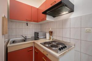 Kuchyň nebo kuchyňský kout v ubytování Apartments Lapida