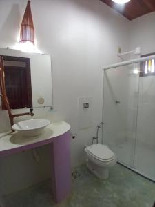 Phòng tắm tại Cores do Mar Cabanas, Taipu de Fora