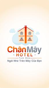 un logotipo para un hotel con una casa en una nube en Chân Mây Tam Đảo en Tam Ðảo