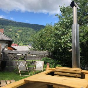 Widok na góry z tego pensjonatu