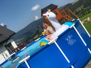 O vedere a piscinei de la sau din apropiere de Holiday home Limanowa