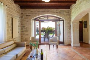 A seating area at Kalimera villas