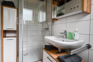 Koupelna v ubytování Eulenhäusle