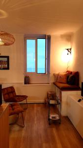 Zona de estar de Villa Mignon grand studio vue Mer