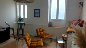Zona de estar de Villa Mignon grand studio vue Mer