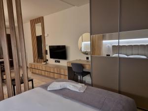 Posteľ alebo postele v izbe v ubytovaní Iris City Center Premium Studio