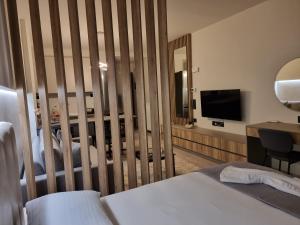 Posteľ alebo postele v izbe v ubytovaní Iris City Center Premium Studio