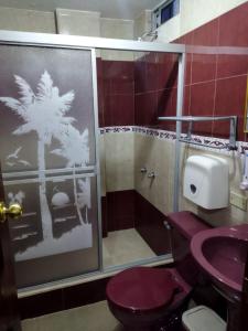 Koupelna v ubytování HOTEL VELANEZ SUITE Riobamba