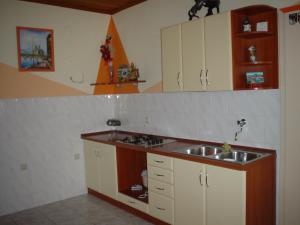 a kitchen with a sink and a counter top at Apartments Europa in Starigrad-Paklenica +98 photos
