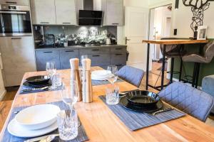 Dapur atau dapur kecil di Apartment zu Hollenau