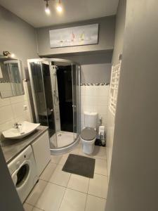 Kúpeľňa v ubytovaní Gdańskie Apartamenty - Apartament Szeroka