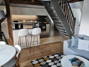 Кухня или мини-кухня в APARTMÁNY 91 Boží Dar
