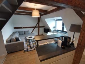 Гостиная зона в APARTMÁNY 91 Boží Dar