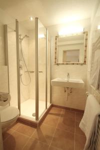 Koupelna v ubytování Apartmenthaus Dornröschen