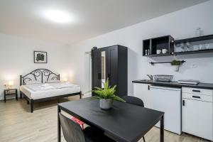 Kuchyňa alebo kuchynka v ubytovaní Residence & Pool Villa Schwarz Suites