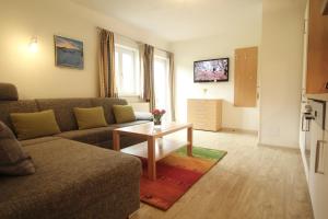TV a/nebo společenská místnost v ubytování Apartmenthaus Dornröschen