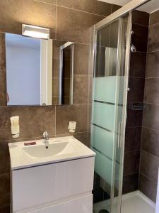 Koupelna v ubytování Hotel della Posta
