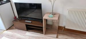 En tv och/eller ett underhållningssystem på Rozina Apartment