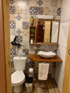 A bathroom at Rancho do Xaxim - Gramado