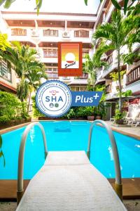 a view of the swimming pool at the silla plaza hotel at Aonang Sunset Hotel - SHA Extra Plus in Ao Nang Beach