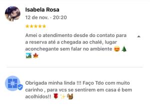 a screenshot of a text message of a woman requesting a car park at Chale Sabrina in Campos do Jordão