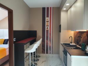 Kuchyň nebo kuchyňský kout v ubytování Kaposvár Apartman