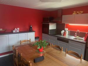 Nhà bếp/bếp nhỏ tại Domaine de Jarentin - Gite 4-5places