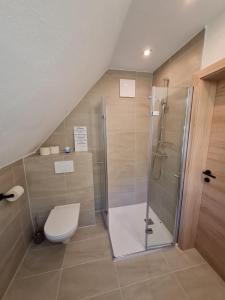 Koupelna v ubytování FrIda Appartements