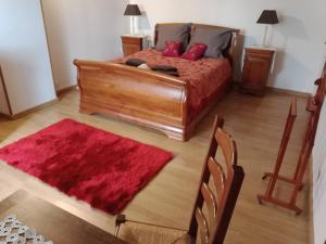 Katil atau katil-katil dalam bilik di La Briarde chambre d'hôtes double seule