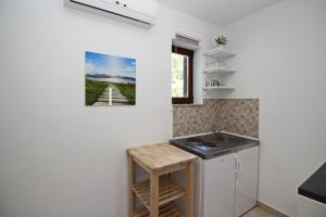 Kuchyň nebo kuchyňský kout v ubytování Apartments Mohar II