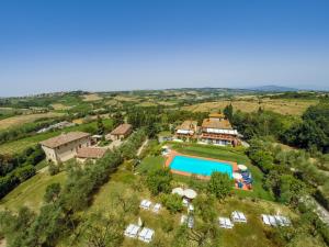 an aerial view of a estate with a swimming pool at Podere Le Rondini in Montespertoli