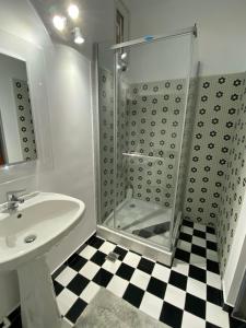 a bathroom with a shower and a sink at House Boutique Clucerului in Bucharest