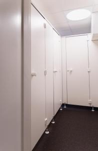a row of lockers in an office building at STF af Chapman & Skeppsholmen in Stockholm
