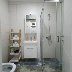 Kúpeľňa v ubytovaní Apartman Zlatni breg Divčibare